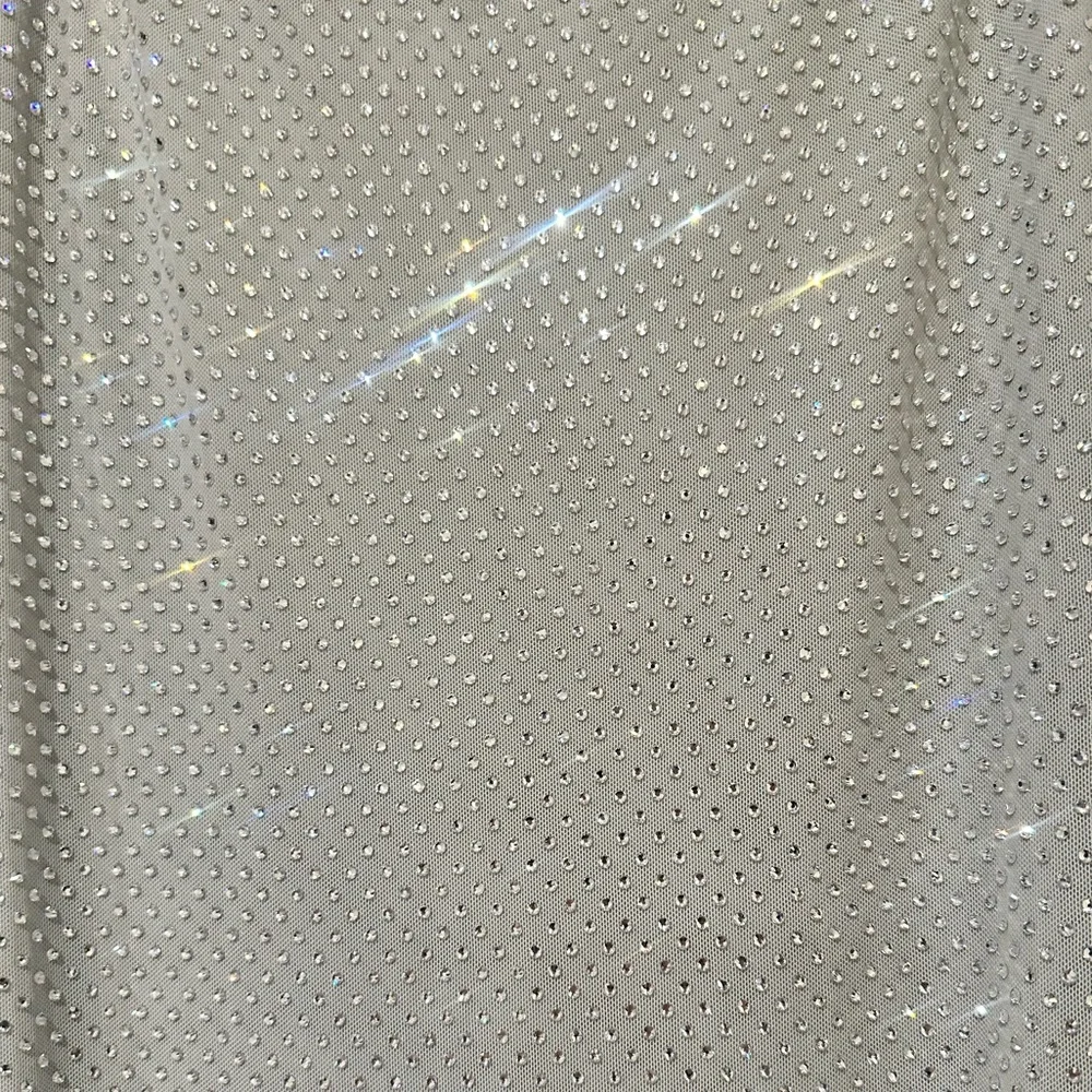 Meshki Diamanté silver maxi dress M glittery sequins - Picture 13 of 16